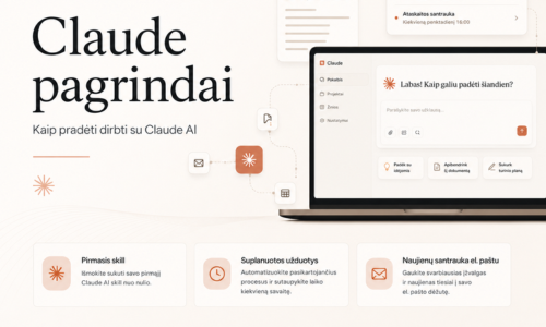 Claude AI: nuo pagrindų iki pirmų automatizacijų